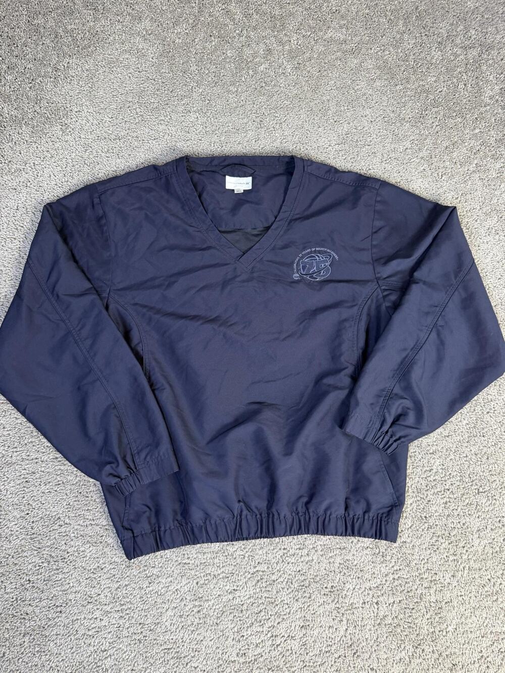 March Madness Jacket Mens L Blue 75 Anniversary NCAA Basketball Pullover